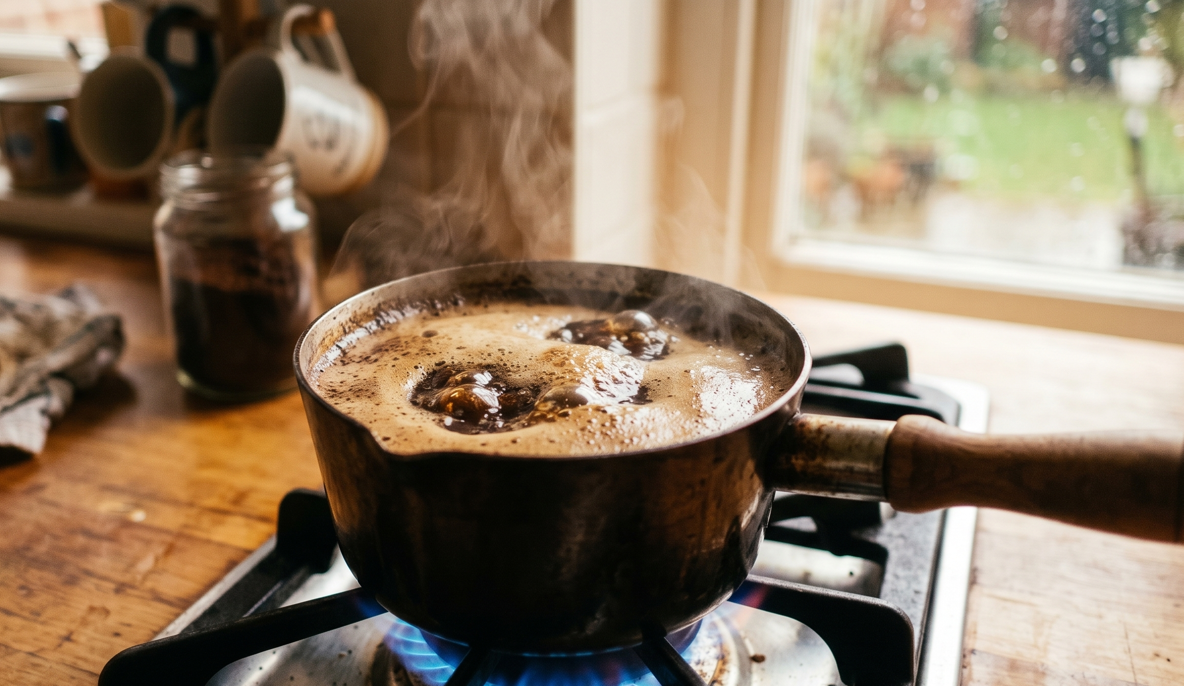 A freshly brewed cup of coffee